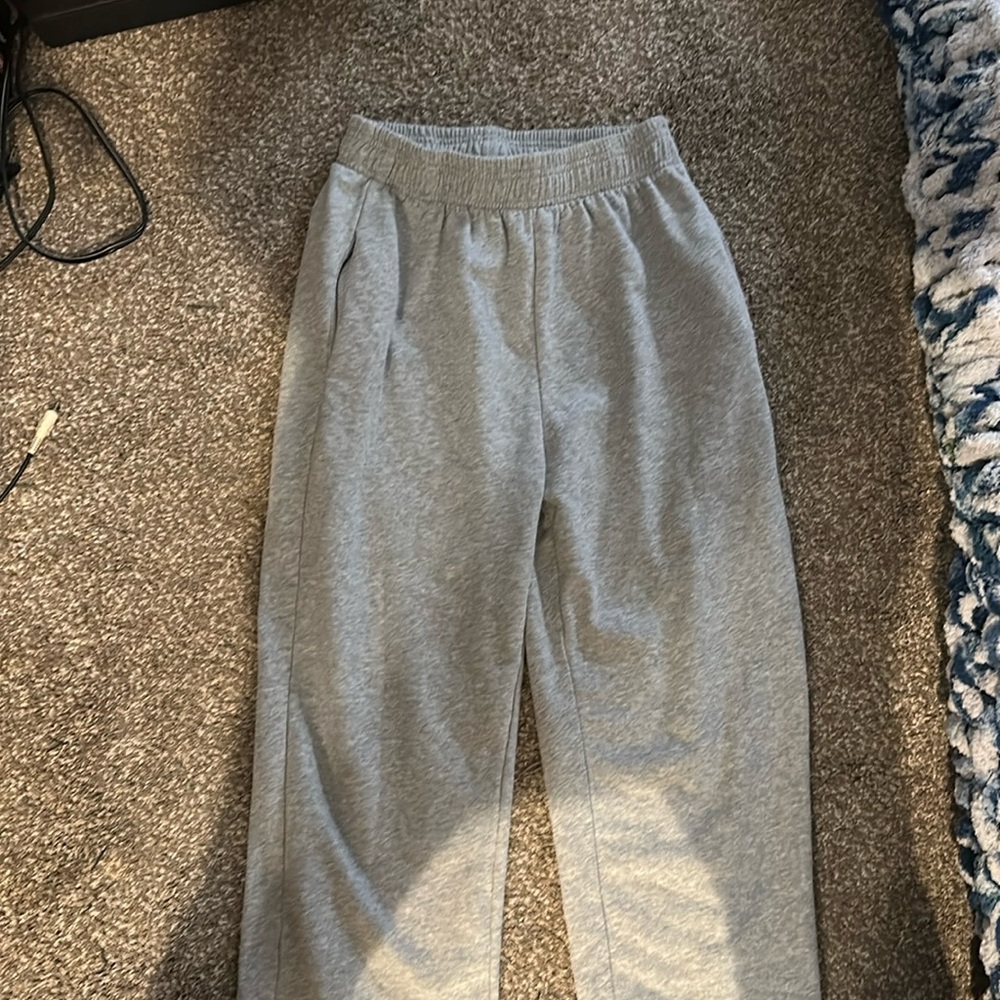 Grey wide leg amazon sweatpants